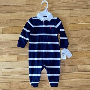 Ralph Lauren Navy and White Striped Coveralls